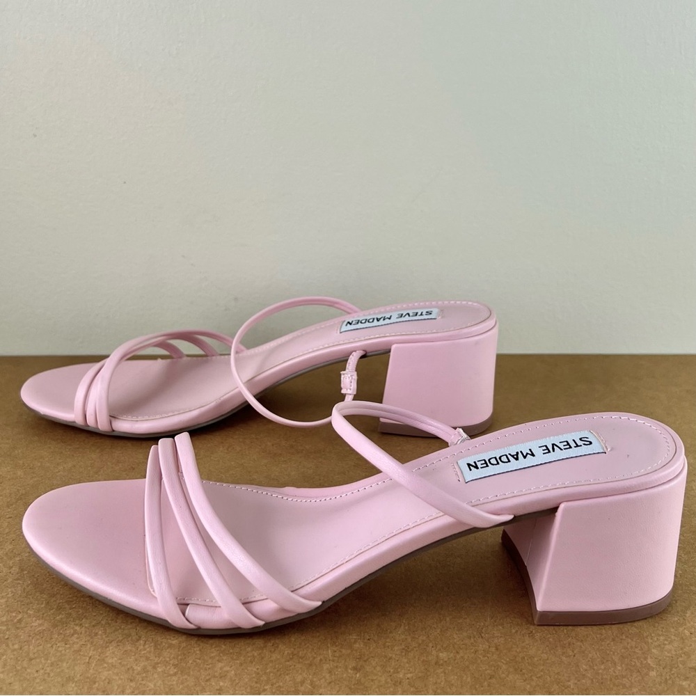 NEW STEVE MADDEN PINK SLIDE SANDALS - Picture 7 of 12